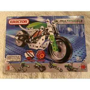 Erector Set Multi-Model Construction Set 3550 110+ Parts 5 Models with Tools New
